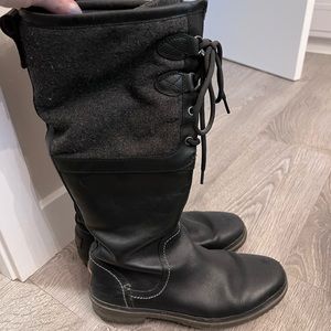 WOMENS UGG ELSA WOOL AND LEATHER TALL BOOT